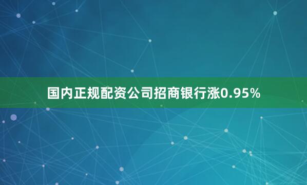 国内正规配资公司招商银行涨0.95%